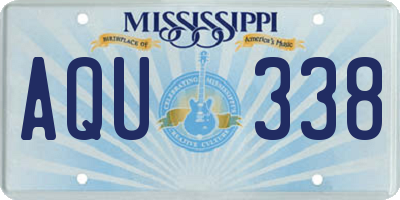 MS license plate AQU338