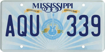 MS license plate AQU339
