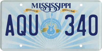 MS license plate AQU340