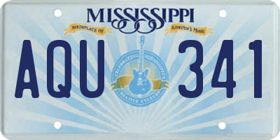 MS license plate AQU341