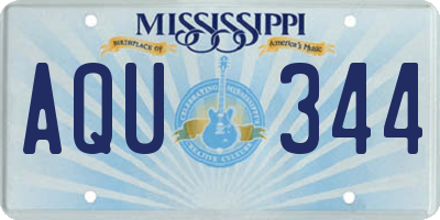 MS license plate AQU344