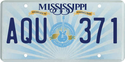 MS license plate AQU371
