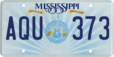MS license plate AQU373