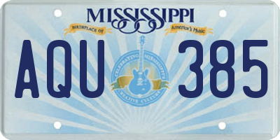 MS license plate AQU385