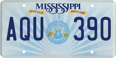 MS license plate AQU390