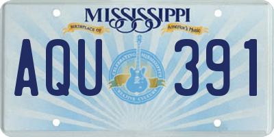 MS license plate AQU391