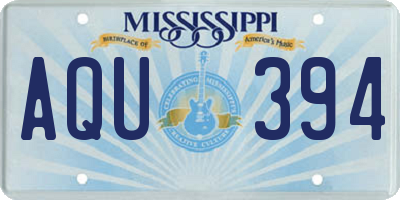 MS license plate AQU394