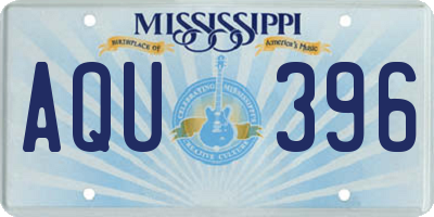 MS license plate AQU396