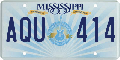 MS license plate AQU414