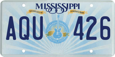 MS license plate AQU426