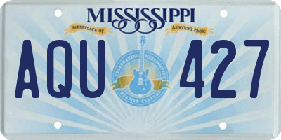 MS license plate AQU427