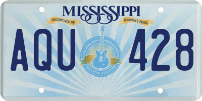 MS license plate AQU428