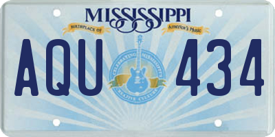 MS license plate AQU434
