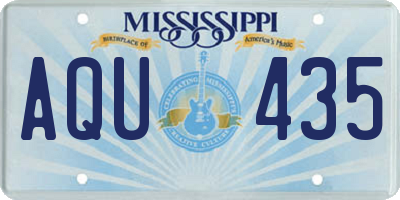 MS license plate AQU435