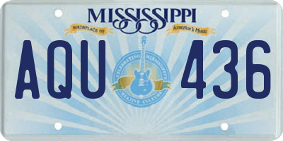 MS license plate AQU436