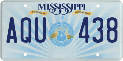 MS license plate AQU438