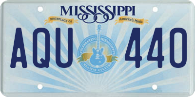 MS license plate AQU440
