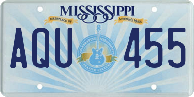 MS license plate AQU455