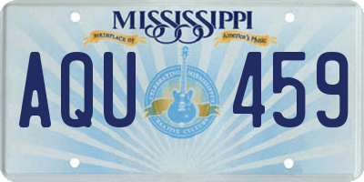 MS license plate AQU459
