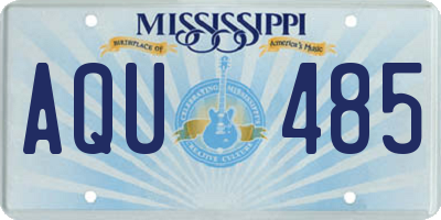 MS license plate AQU485