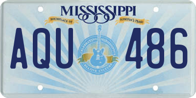 MS license plate AQU486