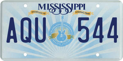 MS license plate AQU544