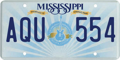 MS license plate AQU554