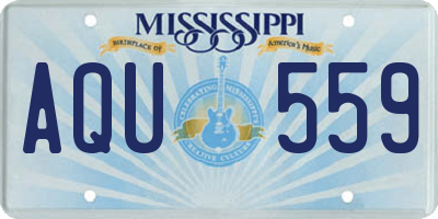 MS license plate AQU559