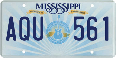 MS license plate AQU561