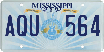 MS license plate AQU564