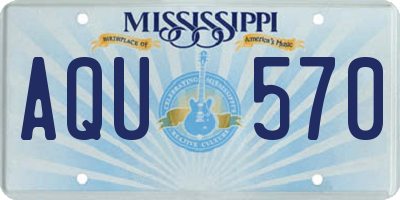 MS license plate AQU570