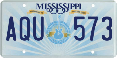 MS license plate AQU573