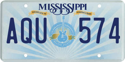 MS license plate AQU574