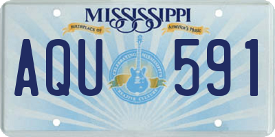 MS license plate AQU591