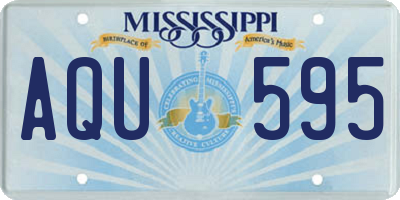 MS license plate AQU595