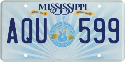 MS license plate AQU599