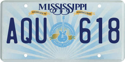 MS license plate AQU618