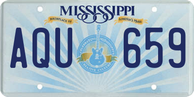 MS license plate AQU659