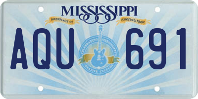 MS license plate AQU691