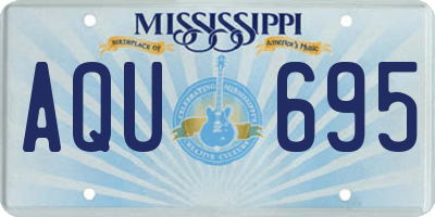 MS license plate AQU695