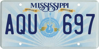 MS license plate AQU697