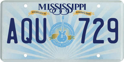 MS license plate AQU729