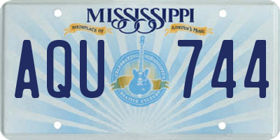 MS license plate AQU744