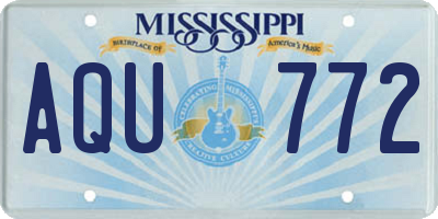 MS license plate AQU772