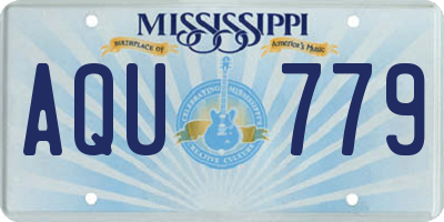 MS license plate AQU779