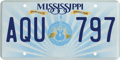 MS license plate AQU797