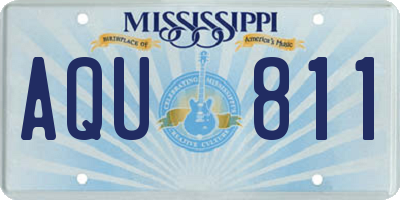 MS license plate AQU811