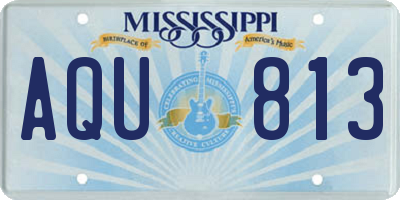 MS license plate AQU813