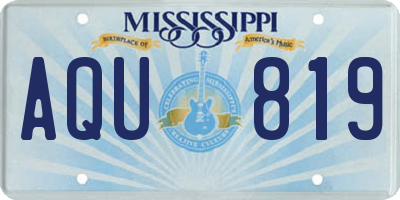 MS license plate AQU819