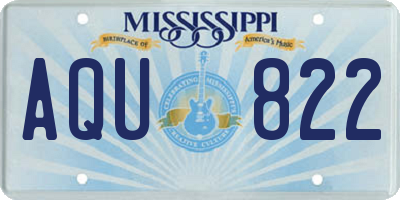 MS license plate AQU822